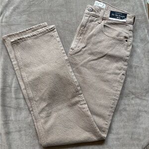 NWT Abercrombie & Fitch Beige Ultra High Rise Jeans